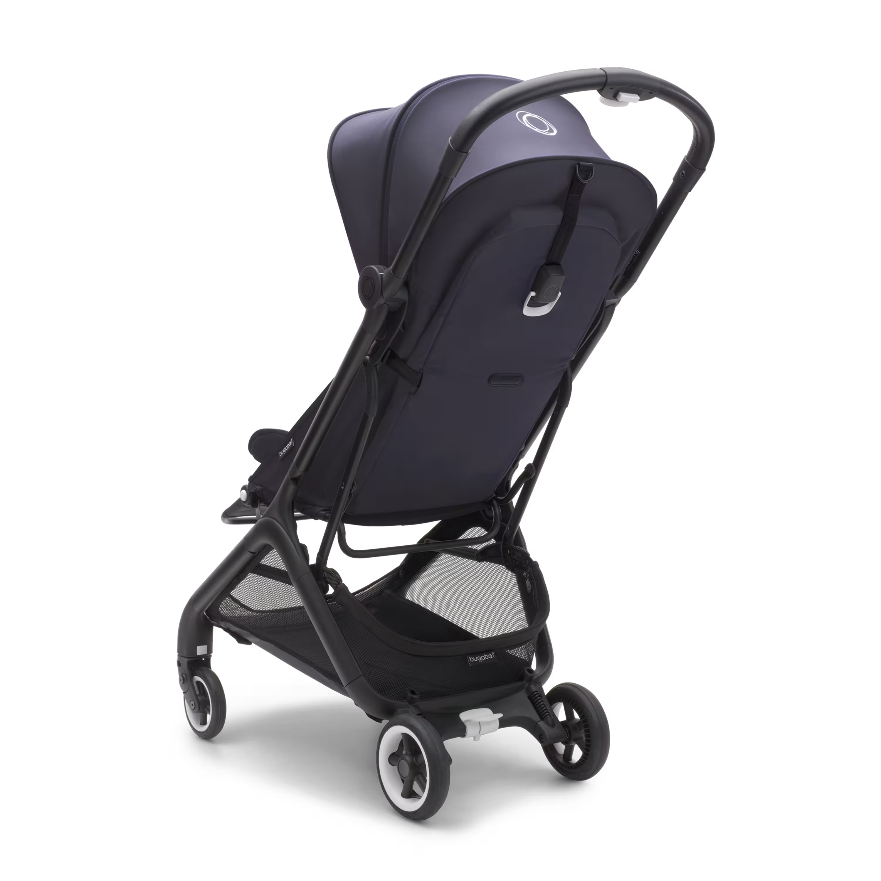 Bugaboo Butterfly travel stroller black base, stormy blue fabrics, stormy blue sun canopy - Main Modal Image Slide 3 of 13