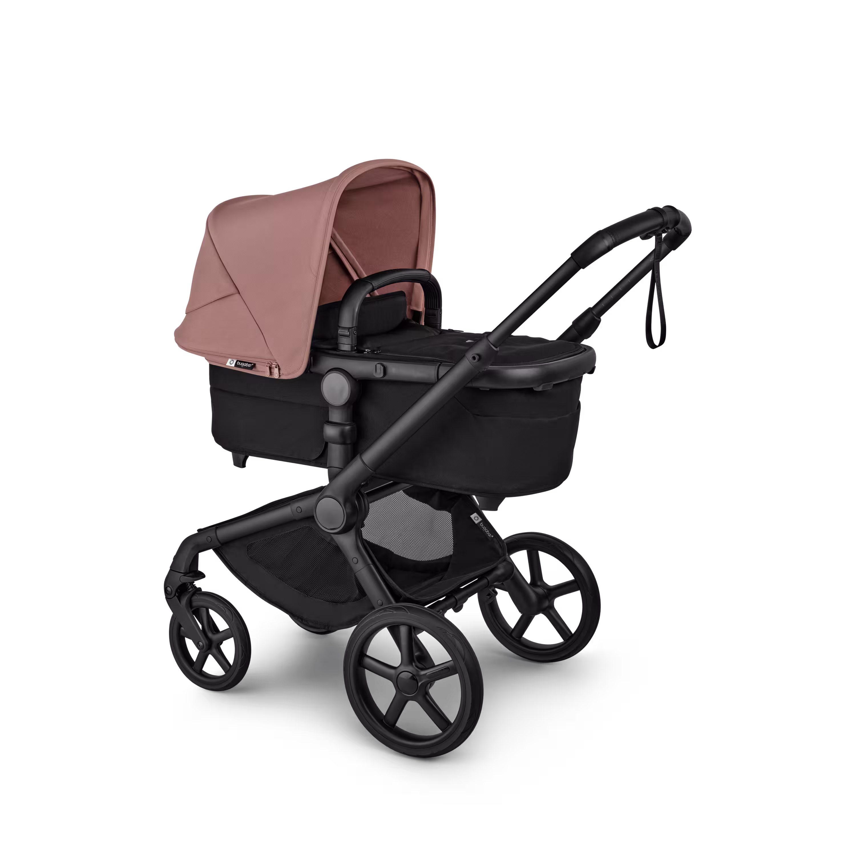 Bugaboo Fox 5 Renew 2-in-1 stroller black base, heritage black fabrics, dusty pink sun canopy - Main Modal Image Slide 2 of 12