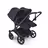 Bugaboo Donkey 6 twin pushchair black base, deep indigo fabrics, deep indigo sun canopy - Thumbnail Slide 2 of 9