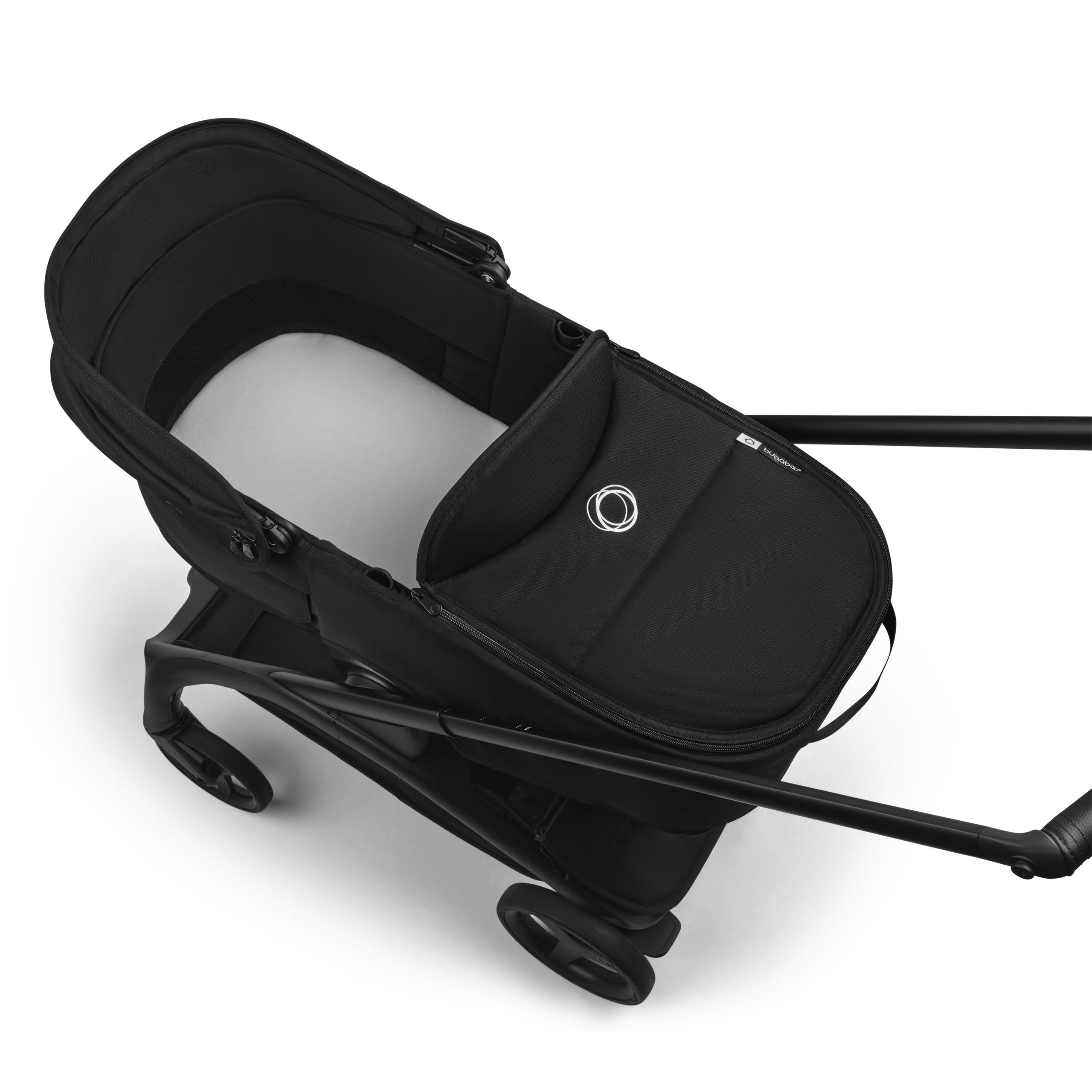 Bugaboo Dragonfly Plus 2-in-1 pushchair black base, dusty pink fabrics, dusty pink sun canopy  - Thumbnail Slide 8 of 11