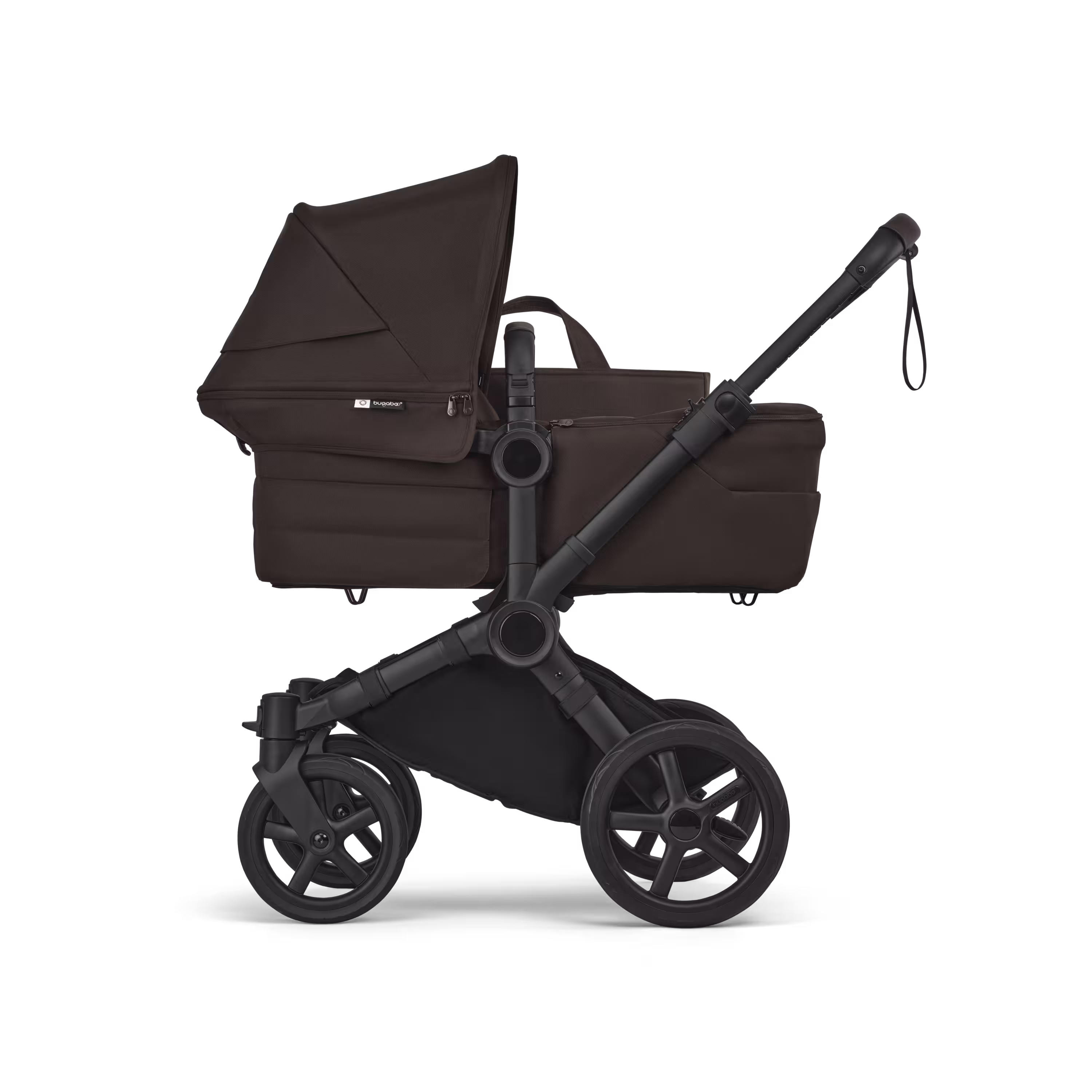 Bugaboo Donkey 6 2-in-1  stroller black base, cocoa brown fabrics, cocoa brown sun canopy - Main Modal Image Slide 2 of 10