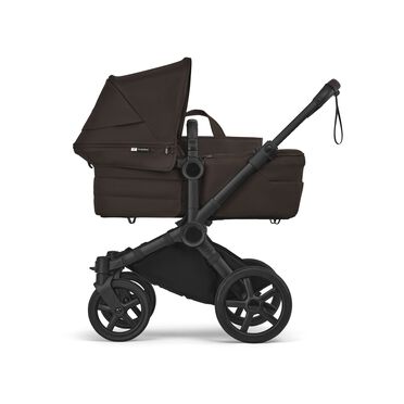 Bugaboo Donkey 6 2-in-1  stroller black base, cocoa brown fabrics, cocoa brown sun canopy - view 2