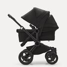 Bugaboo Donkey 5 Duo double stroller black base, midnight black fabrics, midnight black sun canopy