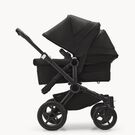 Bugaboo Donkey 5 Duo double stroller black base, midnight black fabrics, midnight black sun canopy