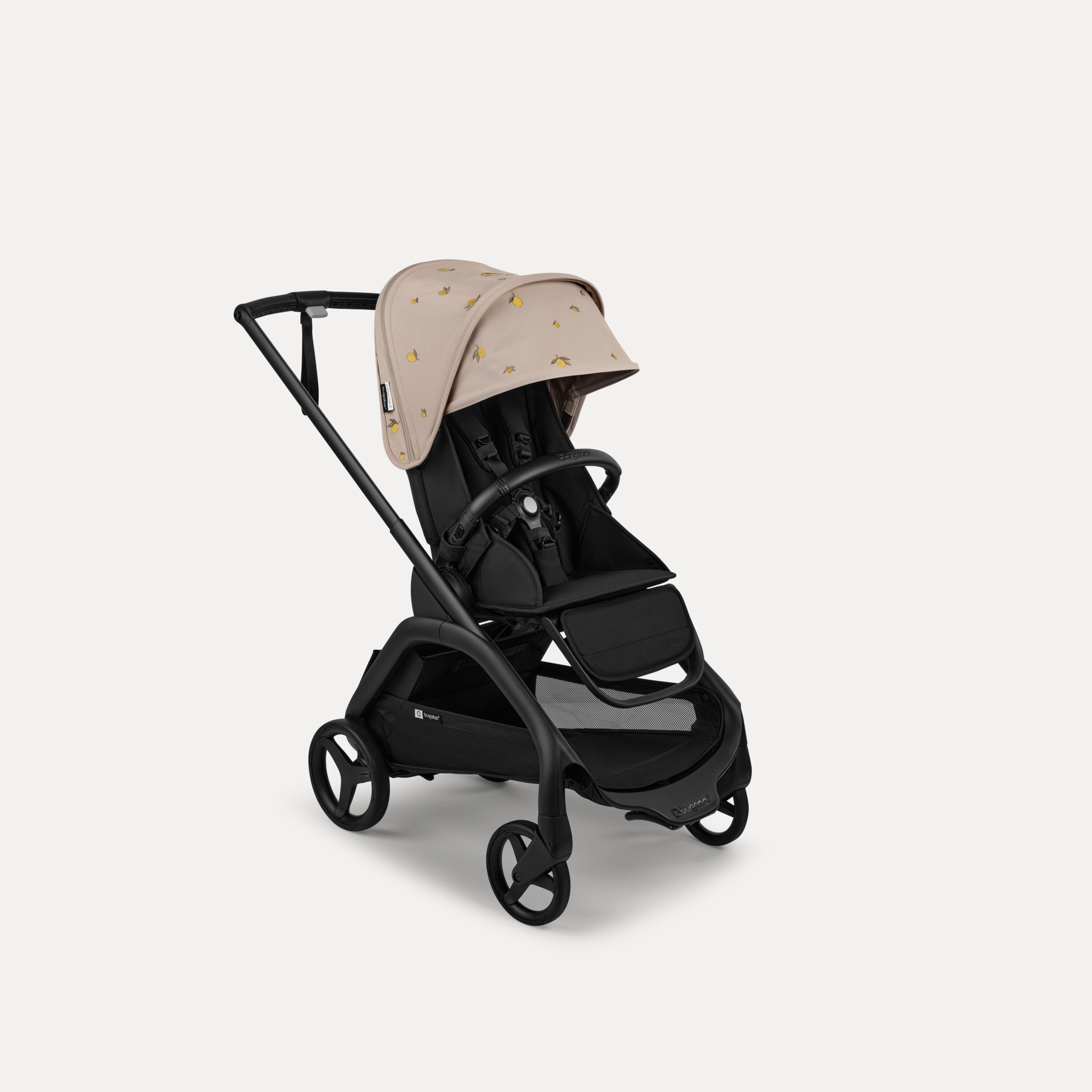 Bugaboo x Konges SlØjd limited edition Dragonfly seat stroller black base, midnight black fabrics, desert taupe melange sun canopy - Main Modal Image Slide 1 of 15