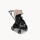 Bugaboo x Konges SlØjd limited edition Dragonfly seat stroller black base, midnight black fabrics, desert taupe melange sun canopy