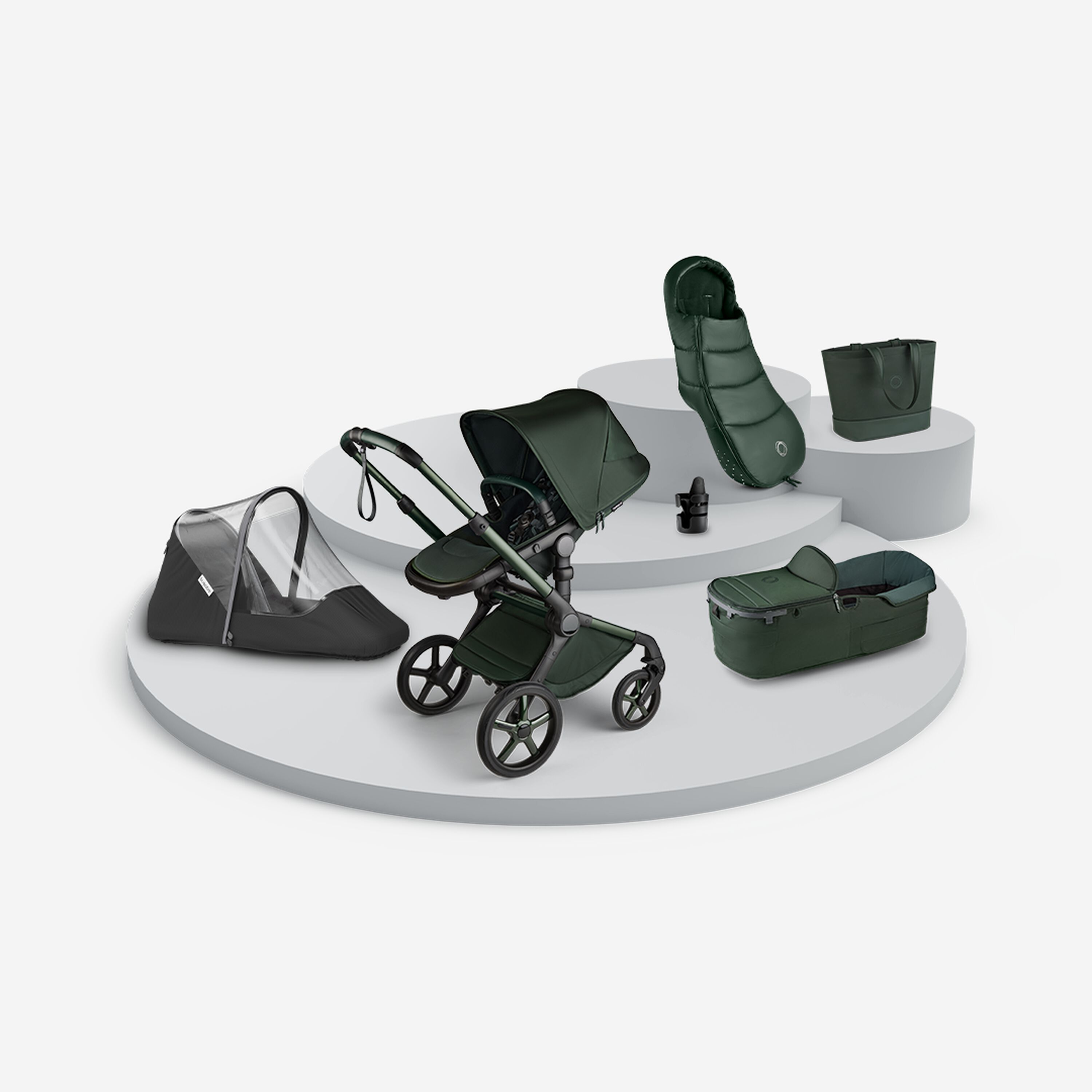 Bugaboo Fox 5 Noir Essential bundel Midnight green - Main Modal Image Slide 1 van 6