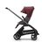 Bugaboo Dragonfly seat stroller graphite base, grey melange fabrics, dark cherry red sun canopy - Thumbnail Slide 2 of 16