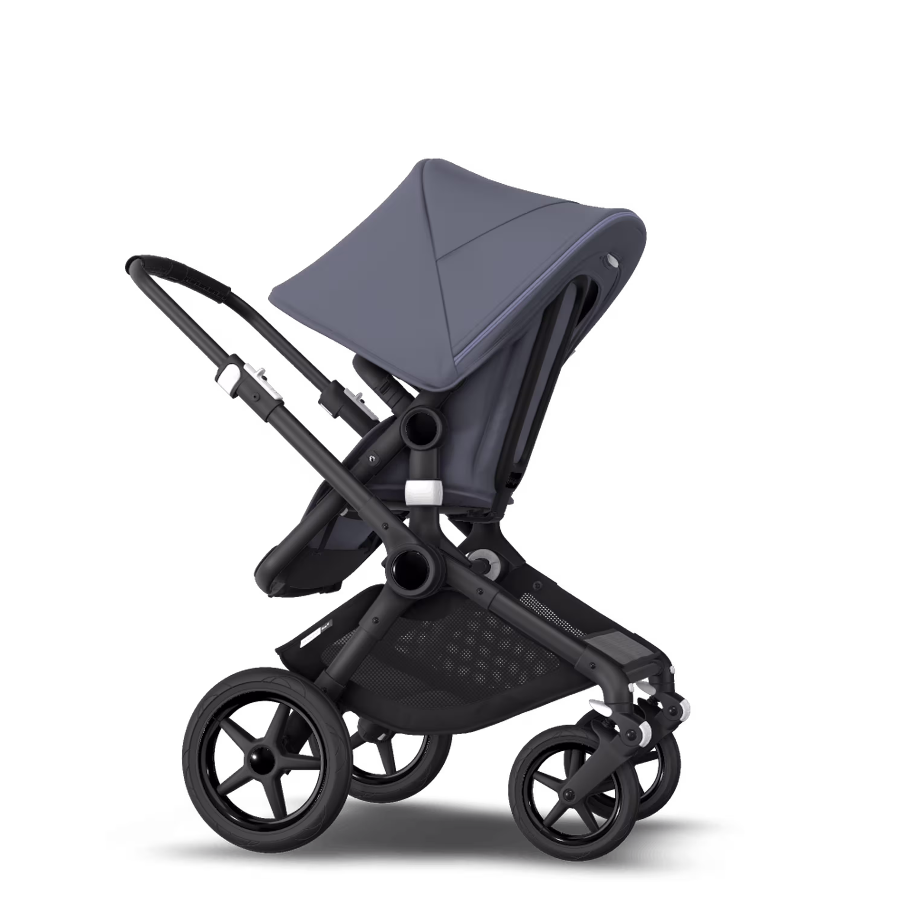 Bugaboo Fox 2 travel system steel blue sun canopy, steel blue fabrics, black base - Main Modal Image Slide 9 of 15