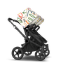 Bugaboo Donkey 5 Twin bassinet and seat stroller black base, midnight black fabrics, art of discovery white sun canopy - Thumbnail Slide 8 of 15