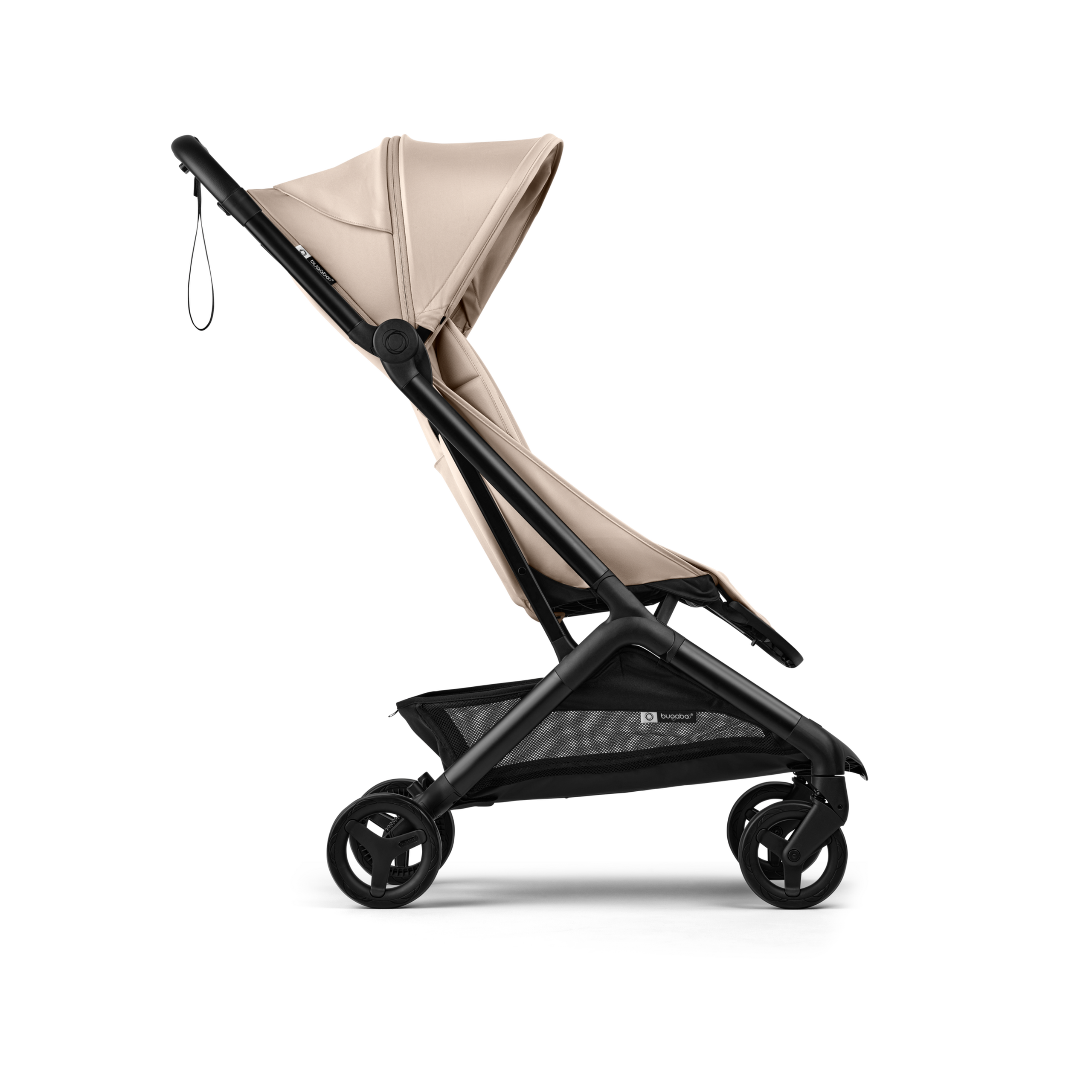 Bugaboo Butterfly 2 Poussette de voyage châssis noir, habillages desert taupe, capote desert taupe - Thumbnail Slide 2 of 8