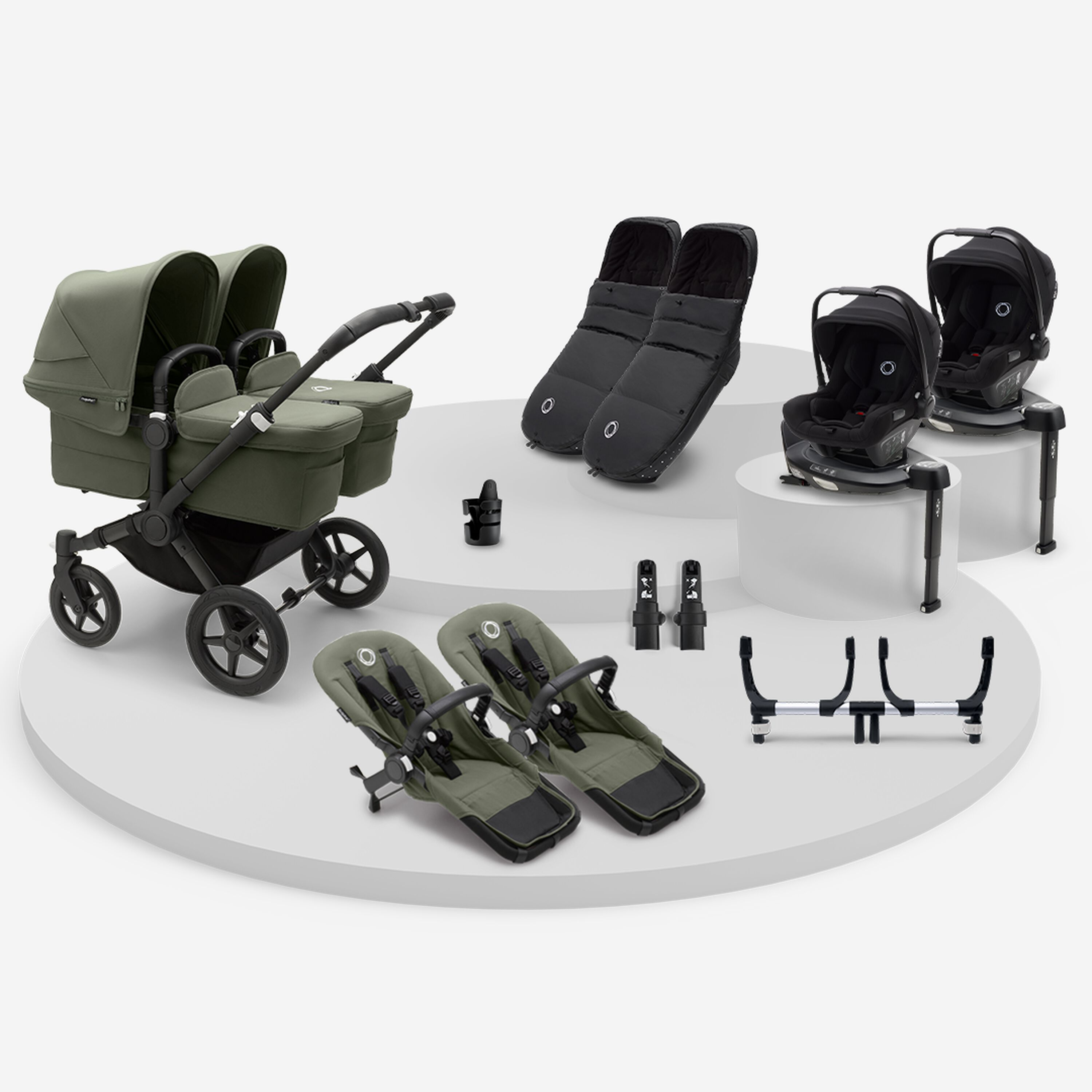 Bugaboo Donkey 5 Twin Ultimate newborn bundle - Main Modal Image Slide 1 of 8