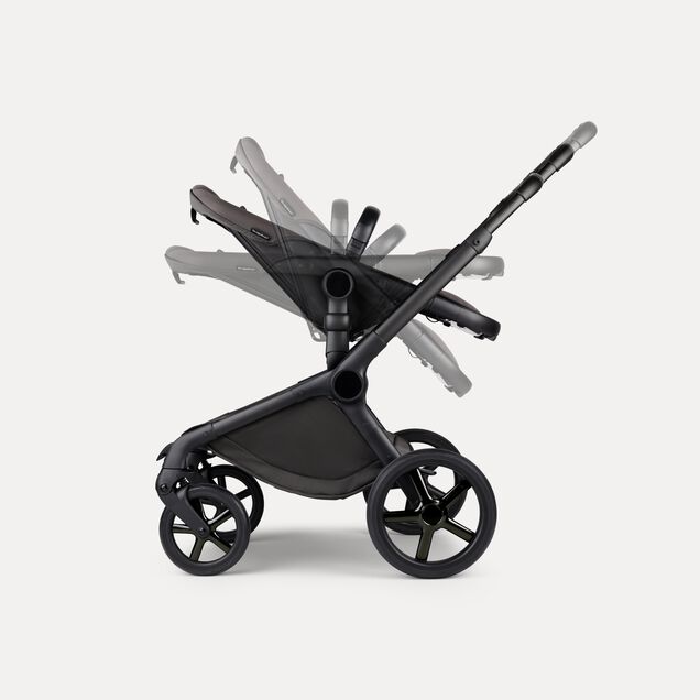A graphic showing the multiple reclinable seat positions on the Bugaboo Fox 5 Noir Limited Edition. - Main Image Slide 9 of 15