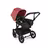 Refurbished Bugaboo Donkey 5 Mono bassinet and seat stroller black base, midnight black fabrics, sunrise red sun canopy - Thumbnail Slide 2 of 10