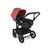 Refurbished Bugaboo Donkey 5 Mono bassinet and seat stroller black base, midnight black fabrics, sunrise red sun canopy - Thumbnail Slide 2 of 4