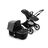 Bugaboo Fox 3 bassinet and seat stroller with graphite frame, black fabrics, and grey sun canopy. - Thumbnail Slide 5 of 7