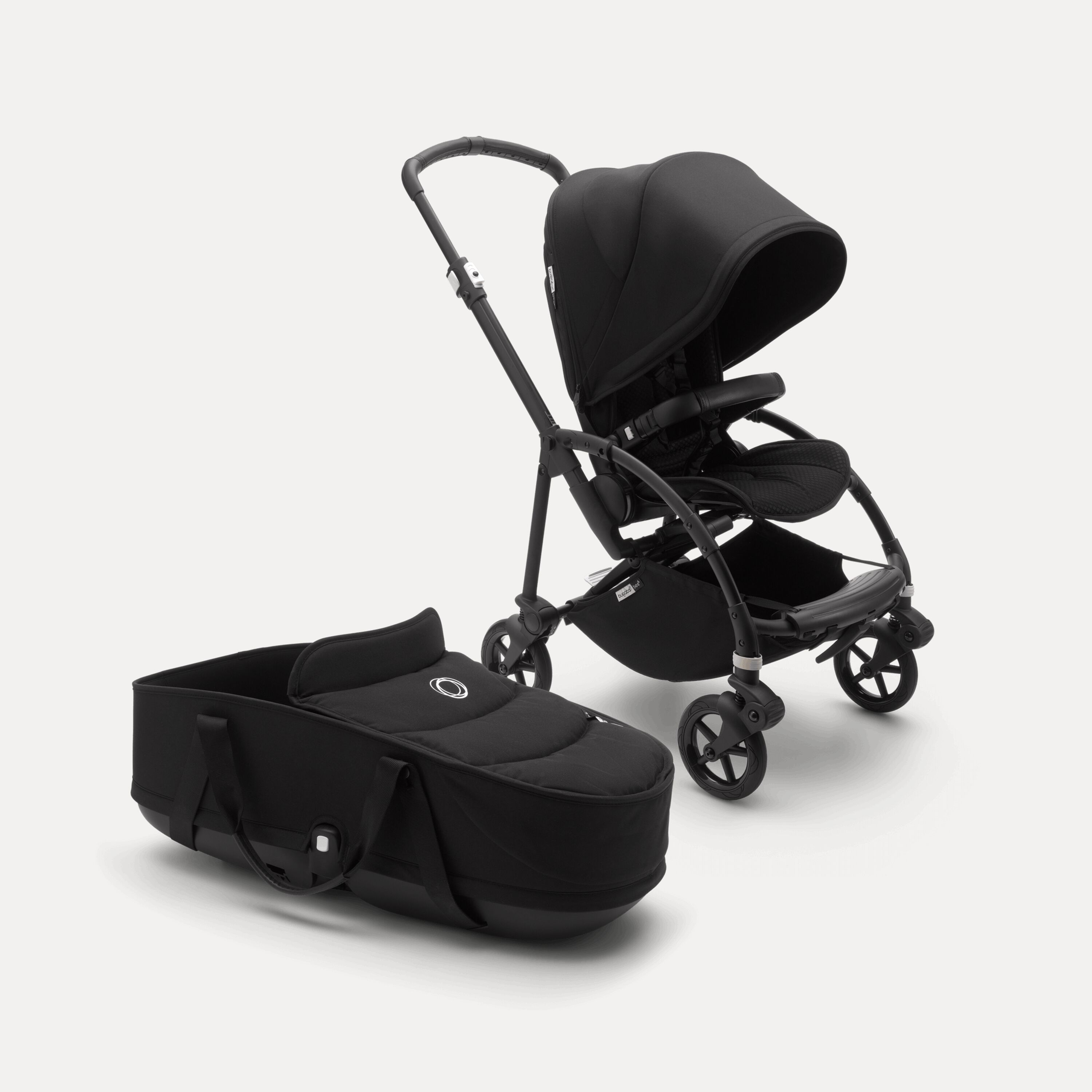 PP Bugaboo Bee 6 2-in-1 stroller black sun canopy, black fabrics, black base - Main Modal Image Slide 1 of 5