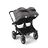 Bugaboo Donkey 5 twin stroller graphite base, midnight black fabrics, grey mélange sun canopy - Thumbnail Slide 4 of 12