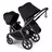 Bugaboo Kangaroo tandem pram black base, moon grey fabrics, moon grey sun canopy - Thumbnail Slide 11 of 18