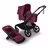 Bugaboo Kangaroo 2-in-1 pram black base, dark cherry red fabrics, dark cherry red sun canopy - Thumbnail Slide 1 of 18