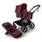Bugaboo Kangaroo 2-in-1 pram black base, dark cherry red fabrics, dark cherry red sun canopy - Thumbnail Slide 1 of 18