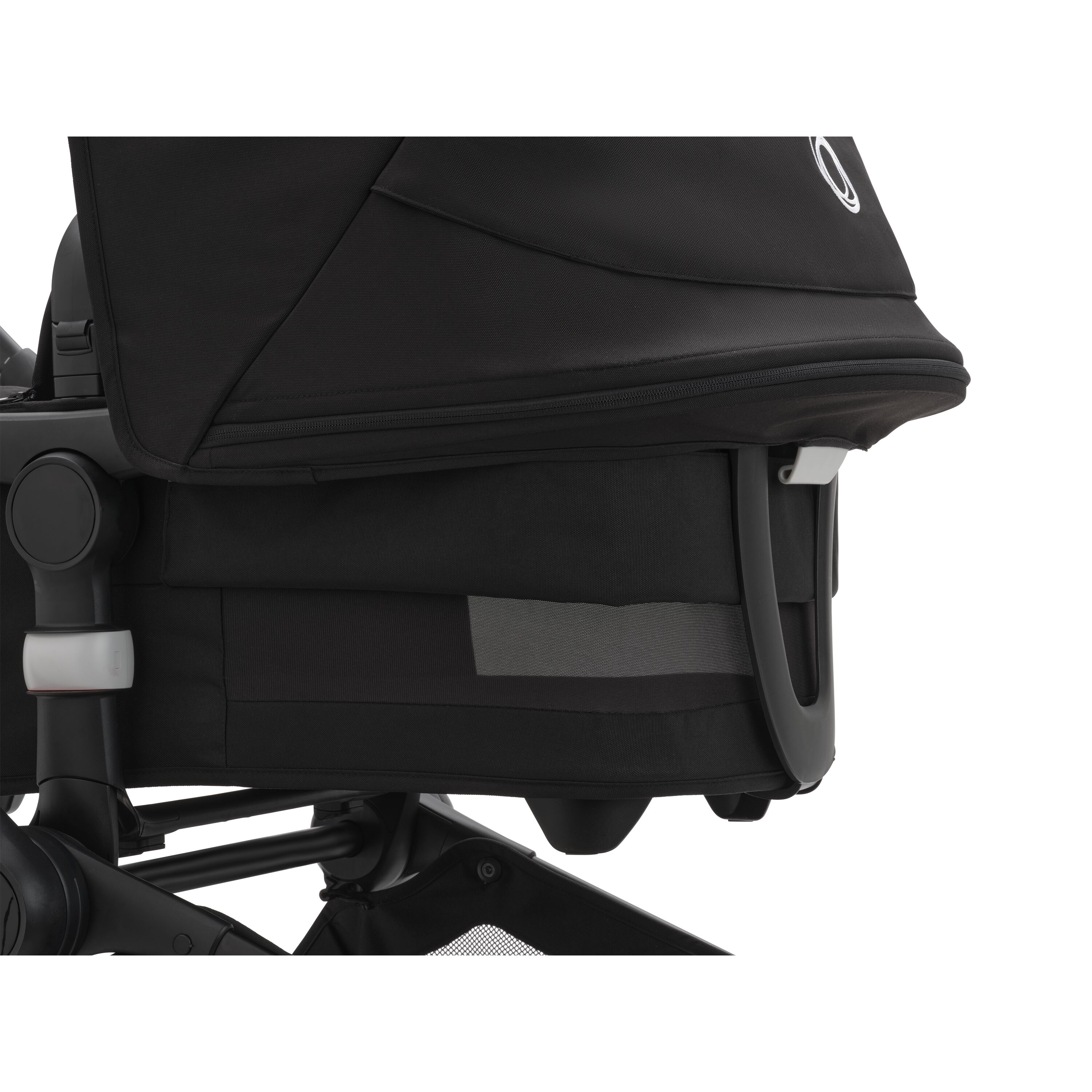 Bugaboo Fox 5 bassinet and seat stroller Midnight black sun canopy,  midnight black fabrics, black chassis