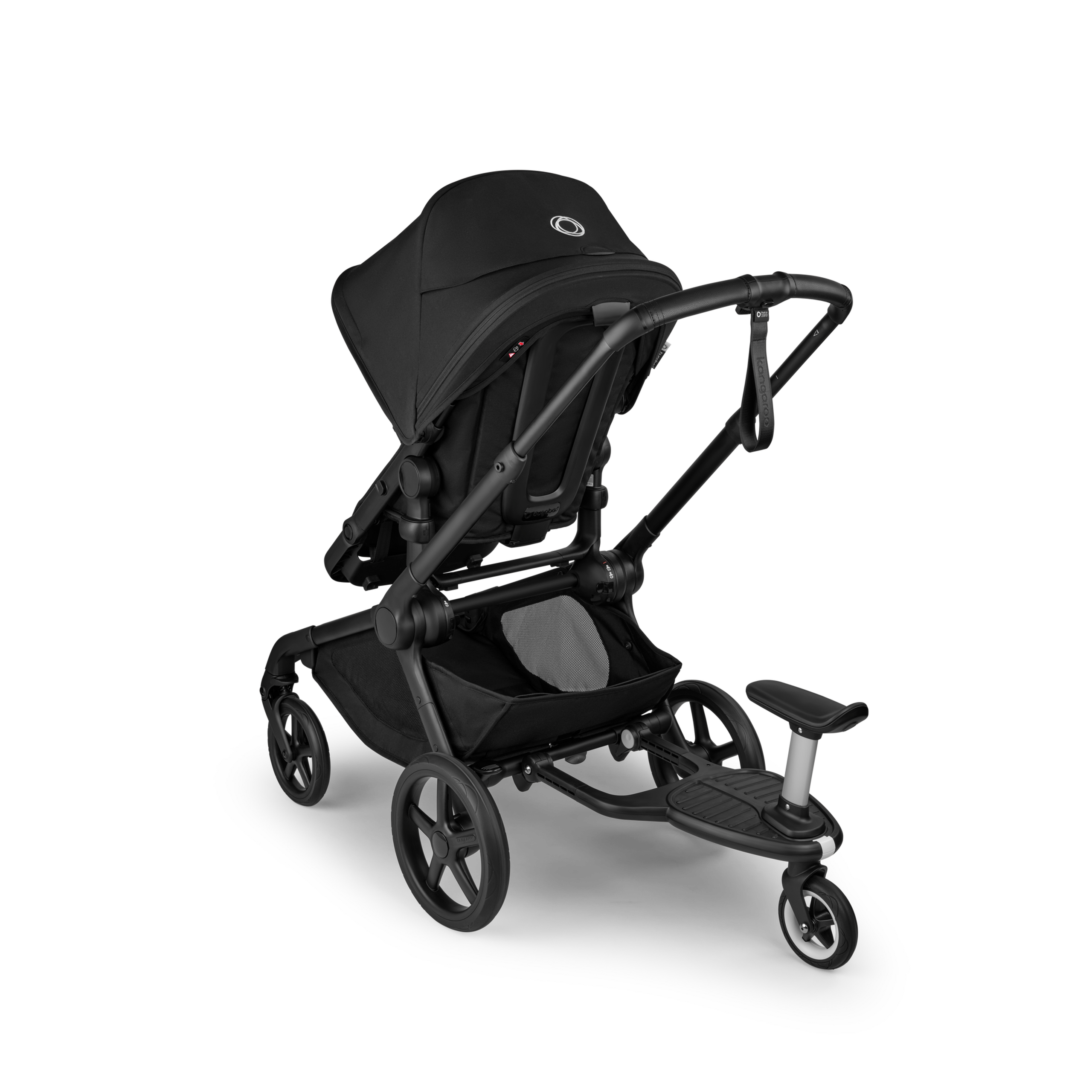 Bugaboo Kangaroo 2-in-1 pram black base, midnight black fabrics, midnight black sun canopy - Thumbnail Slide 8 of 18