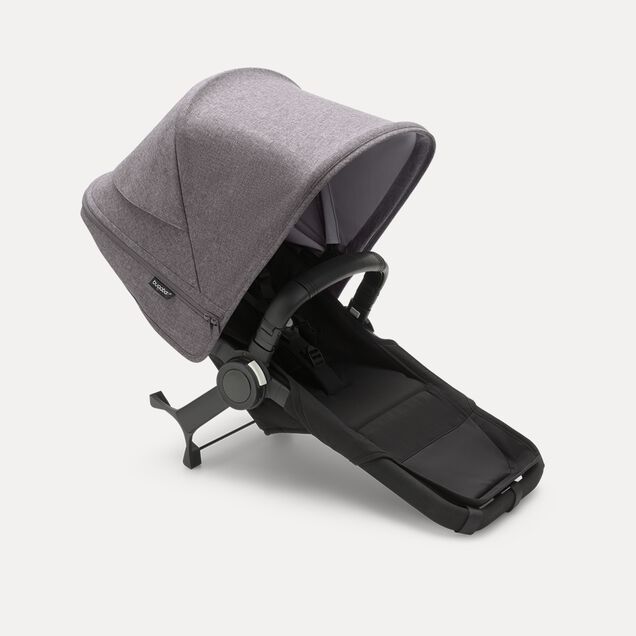 Bugaboo Donkey 5 Duo extension set complete MIDNIGHT BLACK- GREY MÉLANGE - Main Image Slide 1 of 1