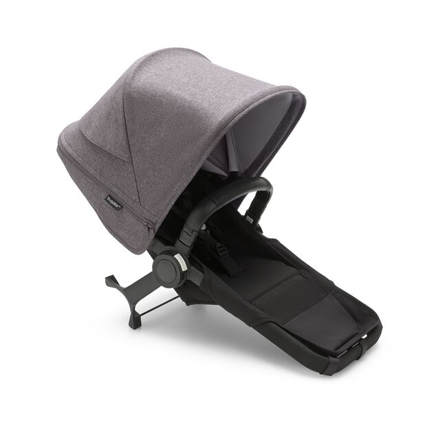 Bugaboo Donkey 5 Duo extension set complete MIDNIGHT BLACK- GREY MÉLANGE