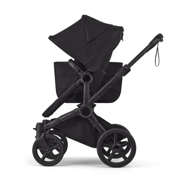Bugaboo Donkey 6 2-in-1  stroller black base, heritage black fabrics, heritage black sun canopy view 4 - Main Image Slide 4 of 10
