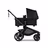 Side view of Bugaboo Kangaroo 2-in-1 stroller with one bassinet, Midnight Black fabrics, and Midnight Black sun canopy. - Thumbnail Slide 2 of 18