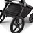 Nahaufnahme der Untergestellablage des Kinderwagens Bugaboo Fox 5 Noir Limited Edition in Tiefschwarz. - Thumbnail Slide 6 of 15