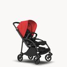 Bugaboo Bee 6 seat stroller red sun canopy, black fabrics, black base
