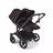 Bugaboo Donkey 6 twin pram black base, cocoa brown fabrics, cocoa brown sun canopy - Thumbnail Slide 2 of 9