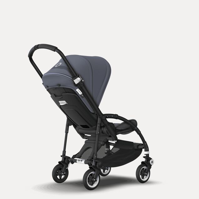 Bugaboo Bee 5 seat and bassinet stroller steel blue sun canopy, grey melange fabrics, black base - Main Image Slide 5 of 6