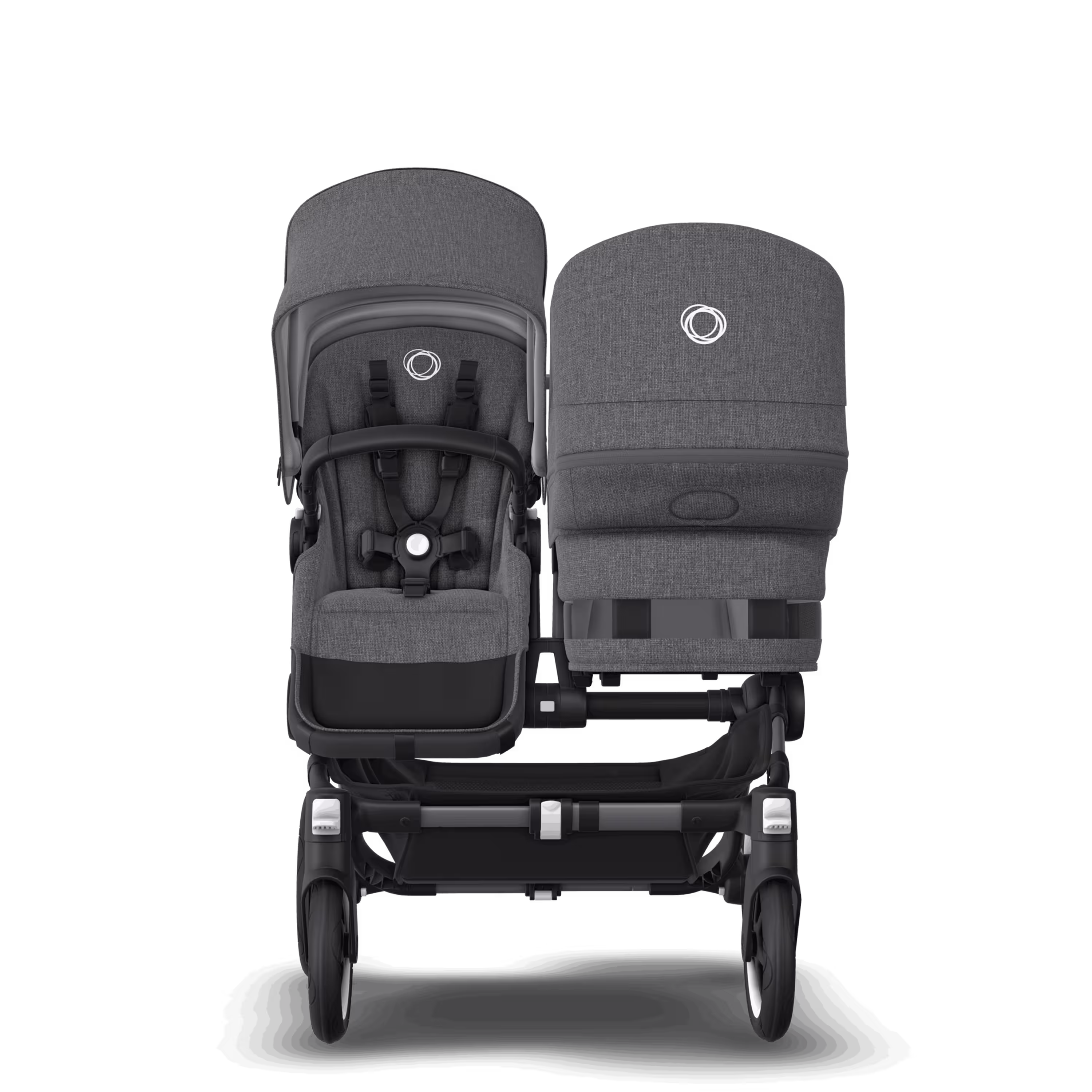 Refurbished Bugaboo Donkey 5 Mono bassinet and seat stroller graphite base, grey mélange fabrics, grey mélange sun canopy Bugaboo Donkey 5 Mono bassinet and seat stroller graphite base, grey mélange fabrics, grey mélange sun canopy - Main Modal Image Slide 1 of 2