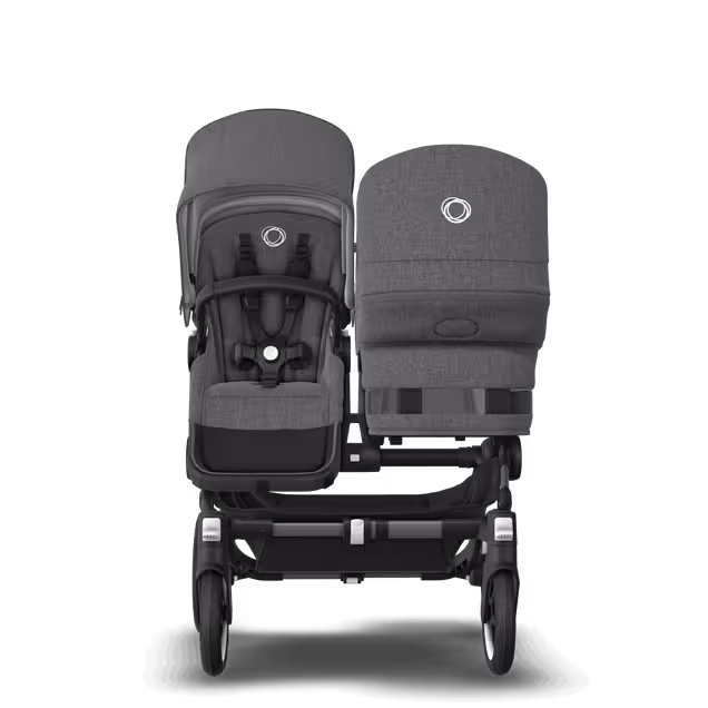 Refurbished Bugaboo Donkey 5 Mono bassinet and seat stroller graphite base, grey mélange fabrics, grey mélange sun canopy Bugaboo Donkey 5 Mono bassinet and seat stroller graphite base, grey mélange fabrics, grey mélange sun canopy - Main Image Slide 1 of 2