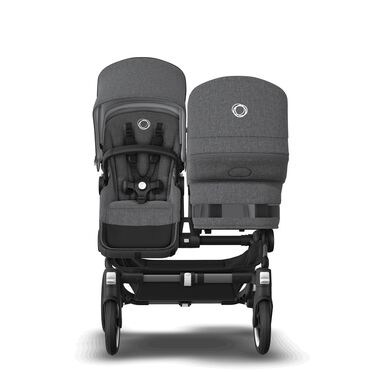 Refurbished Bugaboo Donkey 5 Mono bassinet and seat stroller graphite base, grey mélange fabrics, grey mélange sun canopy Bugaboo Donkey 5 Mono bassinet and seat stroller graphite base, grey mélange fabrics, grey mélange sun canopy