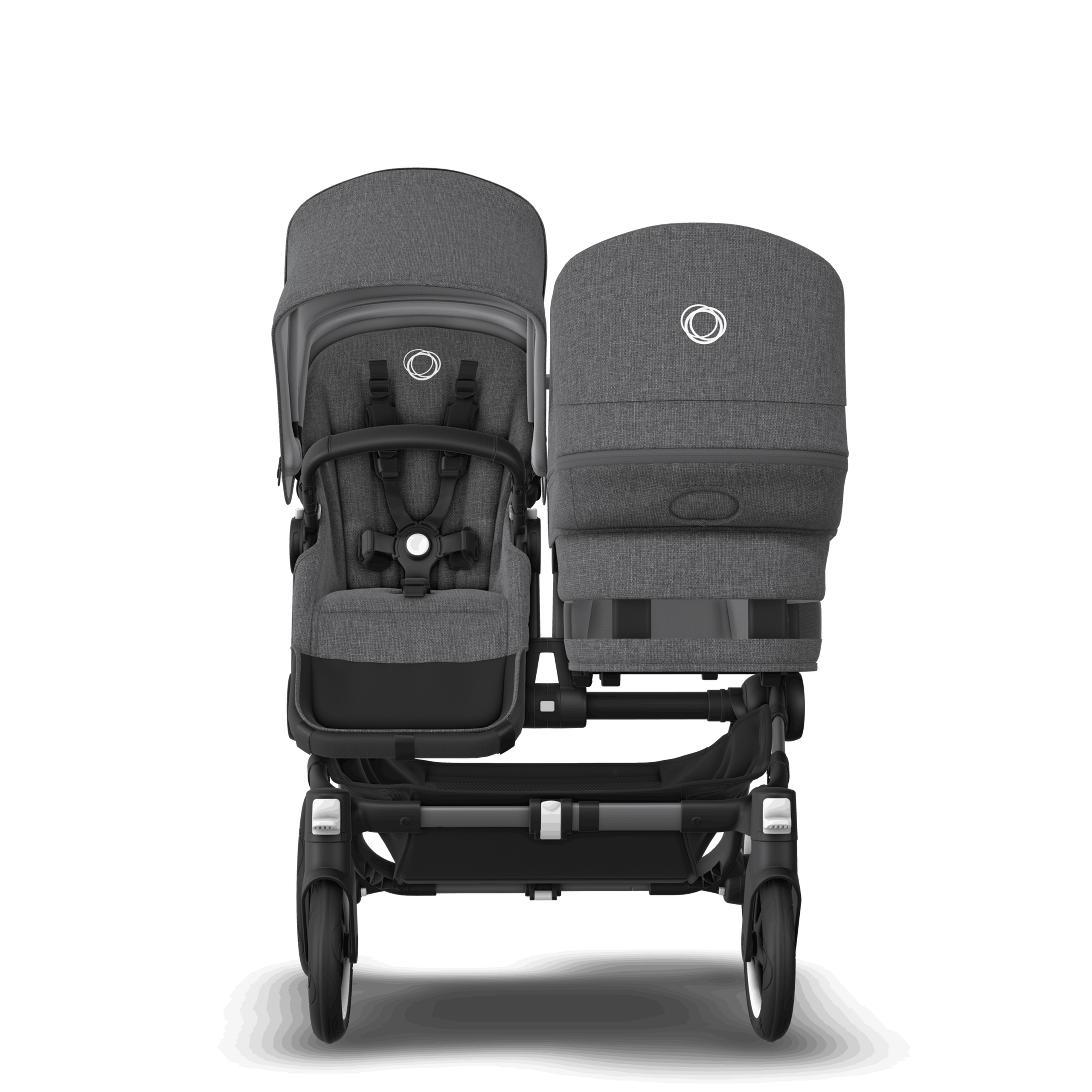 Refurbished Bugaboo Donkey 5 Mono bassinet and seat stroller graphite base, grey mélange fabrics, grey mélange sun canopy Bugaboo Donkey 5 Mono bassinet and seat stroller graphite base, grey mélange fabrics, grey mélange sun canopy - Thumbnail Slide 1 of 2