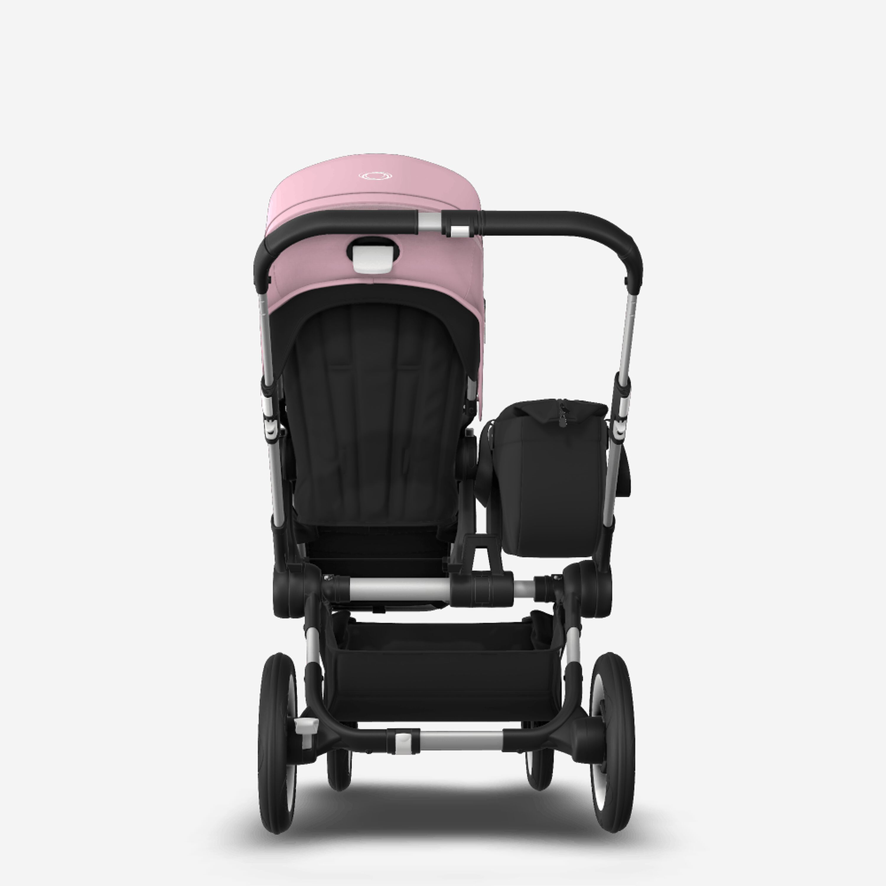 Bugaboo Donkey 3 Mono seat and bassinet stroller soft pink sun canopy, black fabrics, aluminium base - Main Modal Image Slide 7 of 10