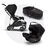 Bugaboo Bee 5 travel system black sun canopy, black fabrics, aluminium base - Thumbnail Slide 1 of 15