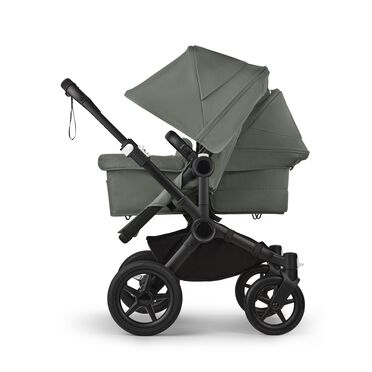 Bugaboo Donkey 5 Duo double stroller black base, forest green fabrics, forest green sun canopy - view 2