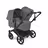 Bugaboo Donkey 6 double stroller black base, moon grey fabrics, moon grey sun canopy - Thumbnail Slide 2 of 9