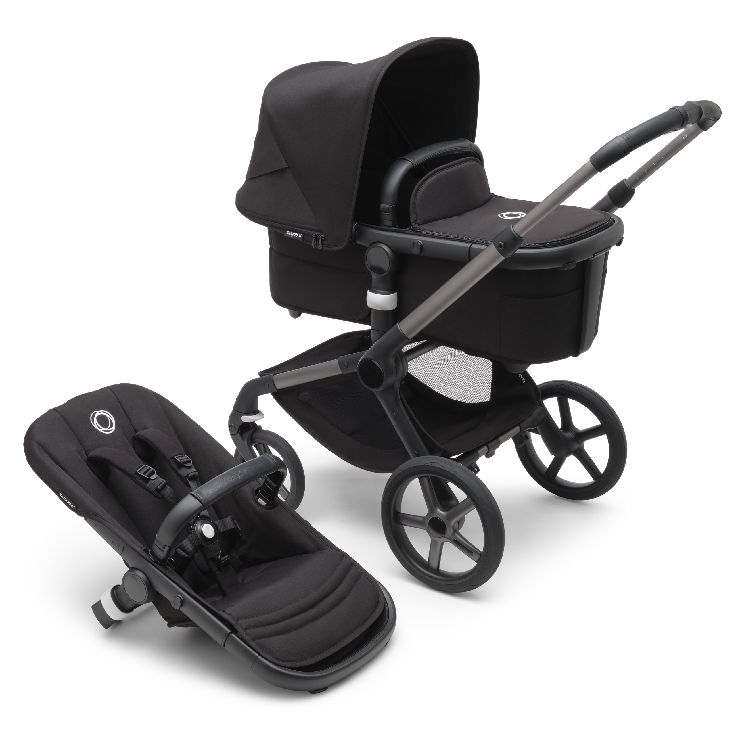Refurbished Bugaboo Fox 5 complete GRAPHITE/MIDNIGHT BLACK-MIDNIGHT BLACK - Thumbnail Slide 1 of 10