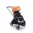 Bugaboo Dragonfly-vagn med sittdel, med grafitgrått chassi, gråmelerad klädsel och Island Coral sufflett. - Thumbnail Slide 1 of 16