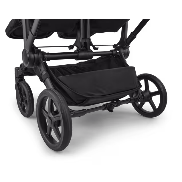 Bugaboo Donkey 6 twin stroller black base, heritage black fabrics, desert taupe melange sun canopy view 5 - Main Image Slide 2 of 7