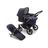 Bugaboo Donkey 5 Mono 2-in-1 stroller graphite base, classic collection dark navy fabrics, classic collection dark navy sun canopy - Thumbnail Slide 1 of 11