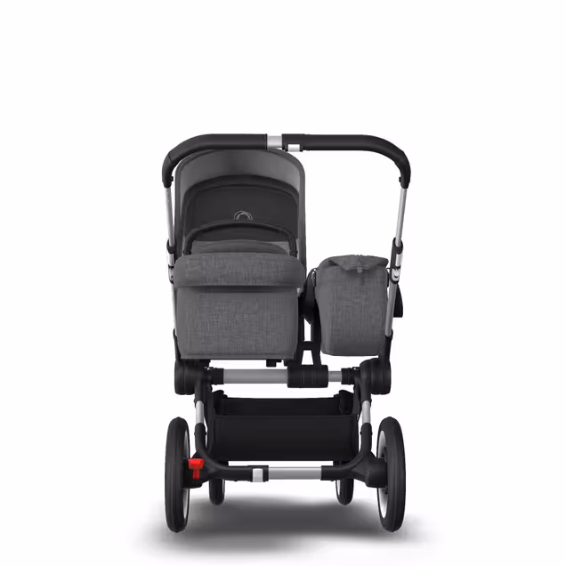 AU - Bugaboo Donkey 3 Mono Seat and Bassinet Stroller Grey Melange, Aluminum chassis - Main Image Slide 4 of 6