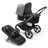 Refurbished Bugaboo Fox 5 bassinet and seat stroller graphite base, midnight black fabrics, grey melange sun canopy - Thumbnail Slide 1 of 10
