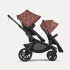 Bugaboo x Artipoppe Kangaroo Limited edition 2-in-1 tandem stroller black base, heritage black fabrics, bugaboo x artipoppe sun canopy